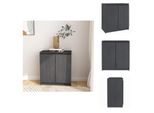 Vidaxl Credenza Grigia 60X36X65 Cm In Legno Di Pino Massiccio - Credenze