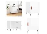 Vidaxl Comodino Bianco Lucido 40X40X50 Cm In Legno - Comodino - Comodini - Armadio - Comodino