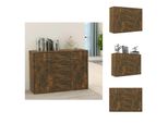 Vidaxl Credenza Rovere Fumé 88X30X65 Cm Materiale Legno - Credenze