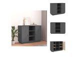 Vidaxl Credenza Grigia 100X40X75 Cm In Legno Di Pino Massiccio - Credenze