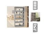 Vidaxl Libreria/Divisorio Grigio Sonoma 80X30X166 Cm Materiale A Base Di Legno - Librerie E Librerie