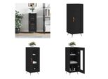 Vidaxl Credenza Nera 34,5X34X90 Cm Materiale A Base Di Legno - Credenza - Credenza - Armadio - Armadio Portaoggetti
