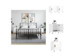 Vidaxl Comodini 2 Pz. Bianco Lucido 40X40X50 Cm Materiale A Base Di Legno - Comodini