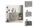 Vidaxl Credenza Grigio Sonoma 90X34X80 Cm Materiale A Base Di Legno - Credenze