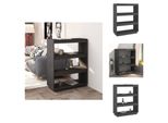 Vidaxl Libreria/Divisorio Grigio 80X35X103 Cm In Legno Di Pino Massiccio - Librerie E Scaffalature