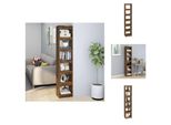 Vidaxl Libreria/Divisorio In Rovere Fumé 40X30X198 Cm - Librerie E Scaffalature