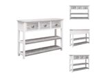 Vidaxl Credenza Grigio Antico 108X30X76 Cm In Legno Massiccio Di Paulownia - Credenze