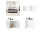 Vidaxl Comodini 2 Pz. Bianco 40X40X50 Cm Materiale A Base Di Legno - Comodino - Comodini - Armadio - Comodino