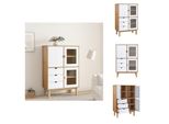 Vidaxl Credenza Otta Brown&White 85X43X125 Cm Pino Massiccio - Credenze