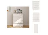Vidaxl Mobile Laterale Bianco 60X36X84 Cm In Legno Di Pino Massiccio - Credenze