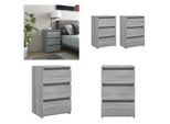 Vidaxl Comodini 2 Pz. Grigio Sonoma 40X35X62,5 Cm Materiale A Base Di Legno - Comodino - Armadio - Comodino