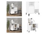Vidaxl Credenza Bianca Lucida 60X35X70 Cm In Legno - Credenza - Credenza - Armadio - Armadio Portaoggetti
