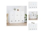 Vidaxl Credenze 3 Pezzi. Materiale A Base Di Legno Bianco - Credenze