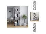 Vidaxl Libreria Divisoria In Cemento Grigio 60X24X186 Cm In Legno - Librerie E Scaffalature