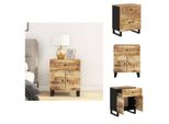 Vidaxl Comodino 50X33X60 Cm In Legno Massiccio Di Mango E Materiale A Base Di Legno - Comodini