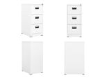 Vidaxl Armadio Per Archiviazione Bianco 46X62X102,5 Cm In Acciaio - Armadio Per Archiviazione - Armadio Per Ufficio - Armadio In Acciaio