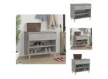 Vidaxl Portascarpe Grigio Cemento 70X36X60 Cm In Legno - Portascarpe E Armadietti