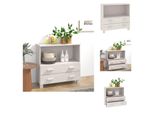 Vidaxl Credenza Hamar Bianco 85X35X80 Cm Pino Massiccio - Credenze