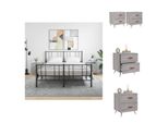 Vidaxl Comodini 2 Pz. Grigio Sonoma 40X35X47,5 Cm Materiale A Base Di Legno - Comodini