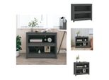 Vidaxl Libreria Grigia 80X35X68 Cm In Legno Di Pino Massiccio - Librerie E Scaffali