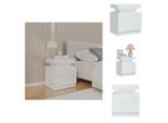 Vidaxl Comodino Bianco Lucido 45X35X52 Cm Materiale Legno - Comodini