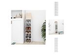 Vidaxl Scarpiera Bianca 27,5X27X102 Cm In Legno - Scarpiere E Armadietti