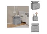 Vidaxl Comodino Grigio Cemento 45X35X52 Cm Materiale A Base Di Legno - Comodini