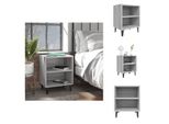 Vidaxl Comodino Con Gambe In Metallo Grigio Sonoma 40X30X50 Cm - Comodini