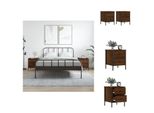 Vidaxl Comodini 2 Pz. Materiale In Legno Effetto Rovere Marrone 40X42X50 Cm - Comodini