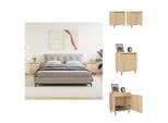 Vidaxl Comodini 2 Pezzi Rovere Sonoma 40X30X50 Cm Materiale A Base Di Legno - Comodini