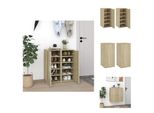 Vidaxl Scarpiere 2 Pezzi Rovere Sonoma 32X35X70 Cm Materiale Legno - Scarpiere E Armadietti