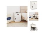 Vidaxl Comodino Bianco 40X34X55 Cm In Legno Di Pino Massiccio - Comodini