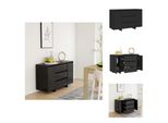 Vidaxl Credenza A 3 Cassetti Nera 120X41X75 Cm In Legno - Credenze
