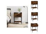 Vidaxl Comodino Rovere Fumé 40,5X31X60 Cm Materiale Legno - Comodini