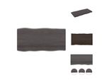 Vidaxl Piano Da Tavolo 100X50X(2-6) Cm In Legno Massiccio Trattato Bordo Albero - Piani Da Tavolo