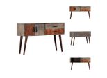 Vidaxl Tavolino Grigio 120 X 35 X 75 Cm In Legno Massiccio Di Mango - Tavolini
