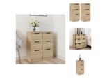 Vidaxl Credenze 2 Pezzi Rovere Sonoma 30X30X70 Cm Materiale A Base Di Legno - Credenze