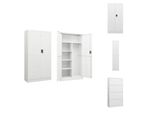 Vidaxl Armadietto Bianco 90X40X180 Cm In Acciaio - Armadietti Per Archiviazione