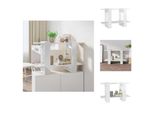 Vidaxl Libreria/Divisorio Per Ambienti Bianco Lucido 80X30X51 Cm - Librerie E Scaffalature