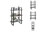 Vidaxl Scaffale Grigio 80X30X105 Cm Materiale A Base Di Legno - Librerie E Scaffali