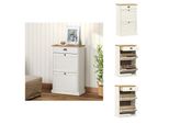 Vidaxl Scarpiera Vigo 60X35X96 Cm Bianco Pino Massiccio - Scarpiere E Armadietti