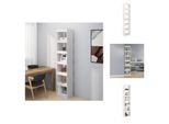 Vidaxl Libreria/Divisorio Bianco 40X30X199 Cm In Legno Di Pino Massiccio - Librerie E Scaffalature