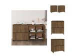 Vidaxl Credenze 2 Pz. Rovere Marrone 70X41X75 Cm Materiale A Base Di Legno - Credenze