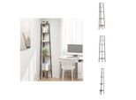 Vidaxl Scaffale Angolare A 5 Ripiani Marrone Scuro E Nero 45,5X31,5X180 Cm - Librerie E Scaffalature
