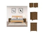 Vidaxl Comodini 2 Pz. Marrone Miele 50X35X61,5 Cm Pino Massiccio - Comodini