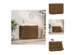 Vidaxl Credenza Marrone Miele 100X40X75 Cm In Legno Di Pino Massiccio - Credenze