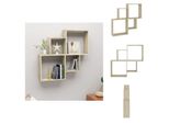 Vidaxl Scaffale A Cubo In Rovere Sonoma 80X15X78,5 Cm In Legno - Mensole A Muro