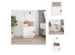 Vidaxl Comodino Bianco 40X34X55 Cm In Legno Di Pino Massiccio - Comodini