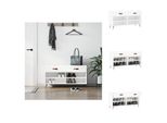 Vidaxl Panca Per Scarpe Bianca 102X35X55 Cm In Legno - Scarpiere E Armadietti