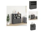 Vidaxl Credenza Grigia 100X40X108,5 Cm In Legno Di Pino Massiccio - Credenze